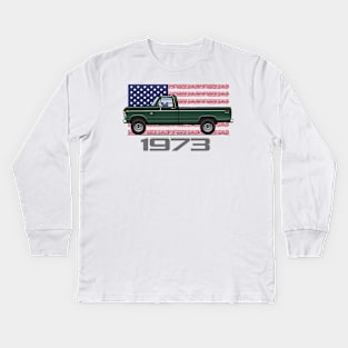 green 1973 Kids Long Sleeve T-Shirt